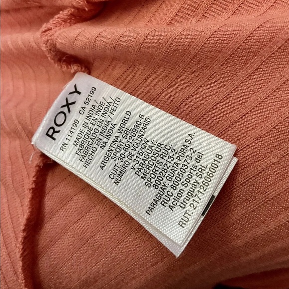 NWT Roxy Dream Do Buttoned Rib Knit Tank Dress Tawny Orange Size M Medium - Picture 5 of 11